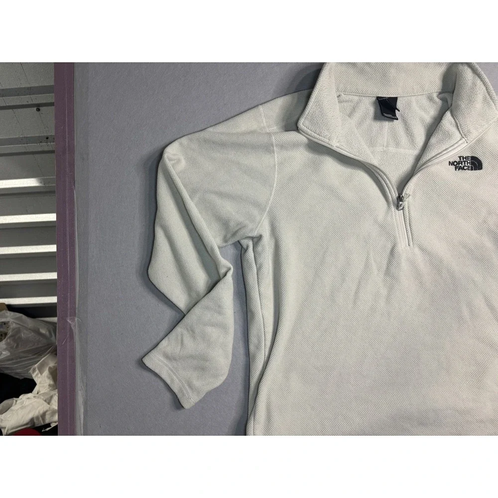 The North Face Men's Grid Fleece 1/4-Zip Pullover XL Light Gray